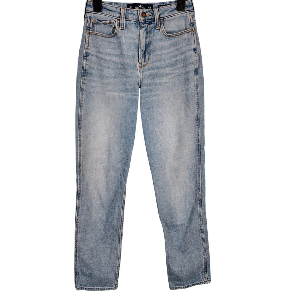 Hollister Womens SZ 1R Ultra High-Rise Mom Jean Light Wash Vintage Stretch Y2K